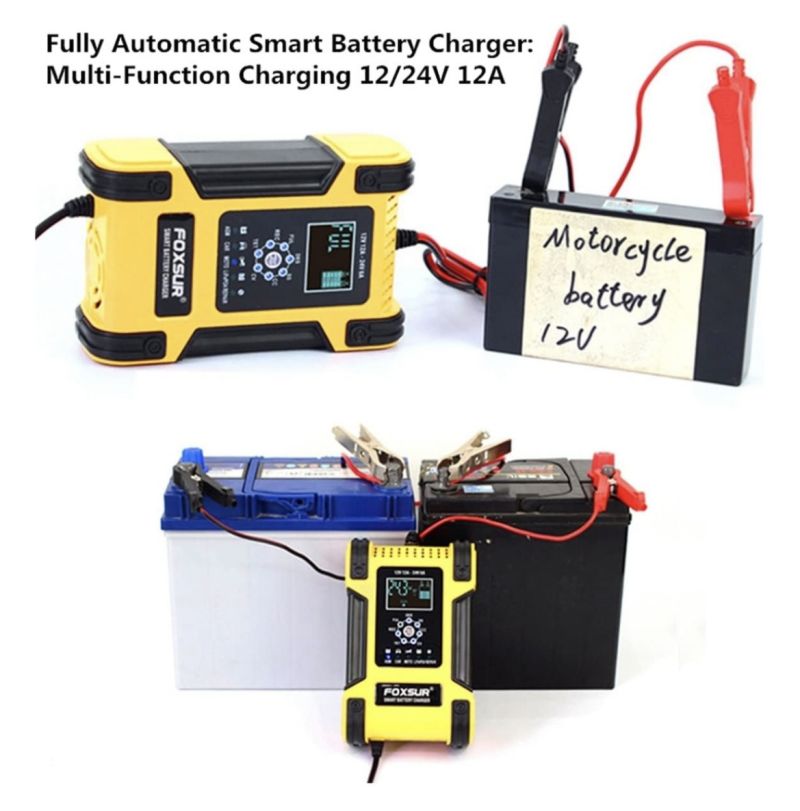 Comprar Cargador De Baterias Inteligente 12v 24v en Electroshopy - Ángulo 2